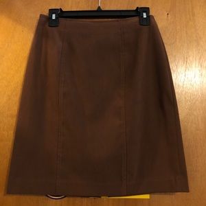 Petite Sophisticate Brown Pencil Skirt